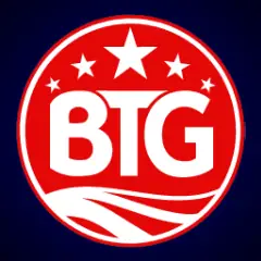 โลโก้ BTG วงกลมสีแดง ในแถบค่ายเกม
