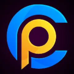 โลโก้ตัวอักษร P ในวงกลมสีน้ำเงิน ในแถบค่ายเกม